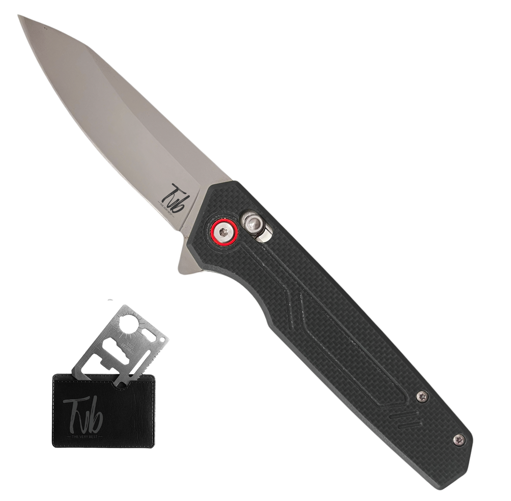 Tvb Stonewash Tactical Folding Pocket EDC Knife Browning Inspired