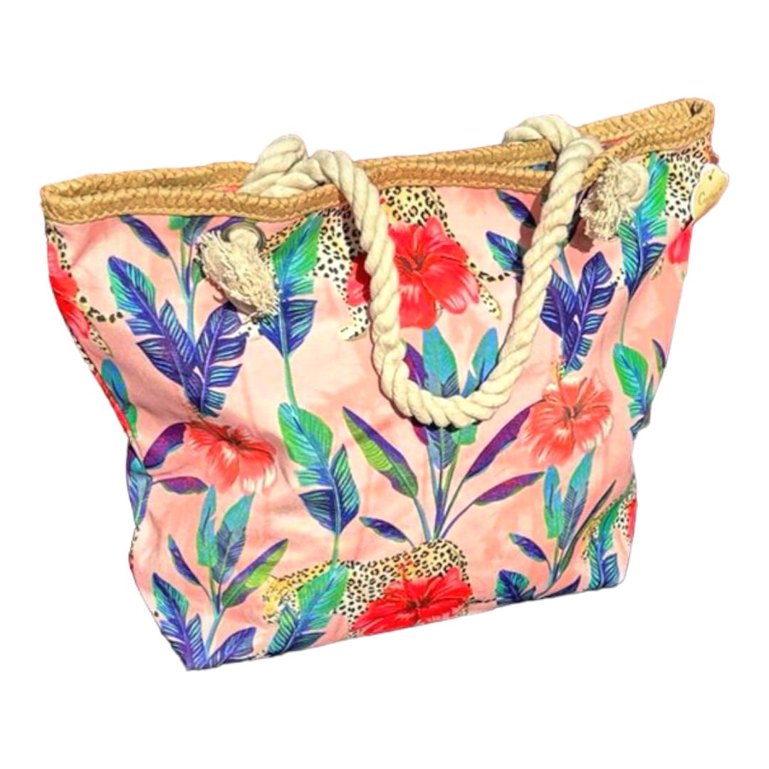 Cotton Road Women's Floral Printed Zipper Beach Handbag | Shop Today ...