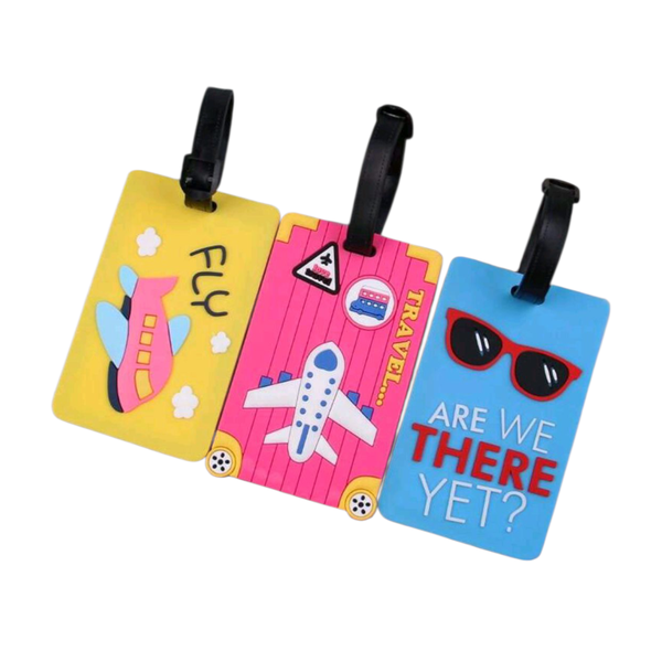 Colorful Travel Luggage Tags Set- 3 Pack