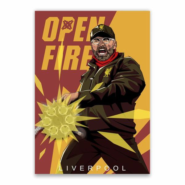 Jurgen Klopp Open Fire Poster - A1