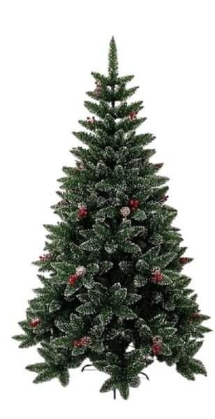 YG-2502# 210cm 951T Pointed Tip White-Mixed Artificial Christmas Tree.