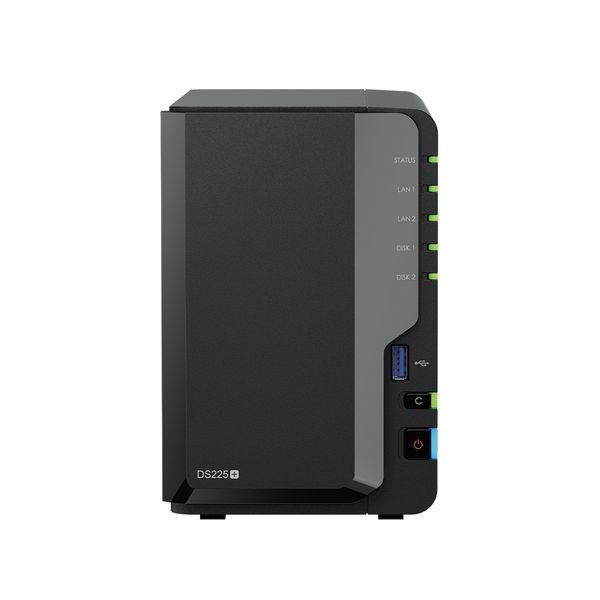 Synology DS225+ 2 Bay Desktop NAS Intel Celeron J4125 4C 2GB soldered DDR4