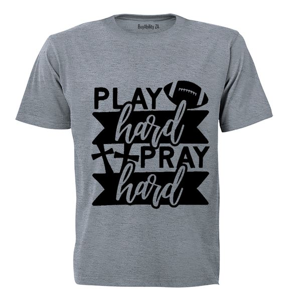 Pray Hard - Kids T-Shirt - Grey image