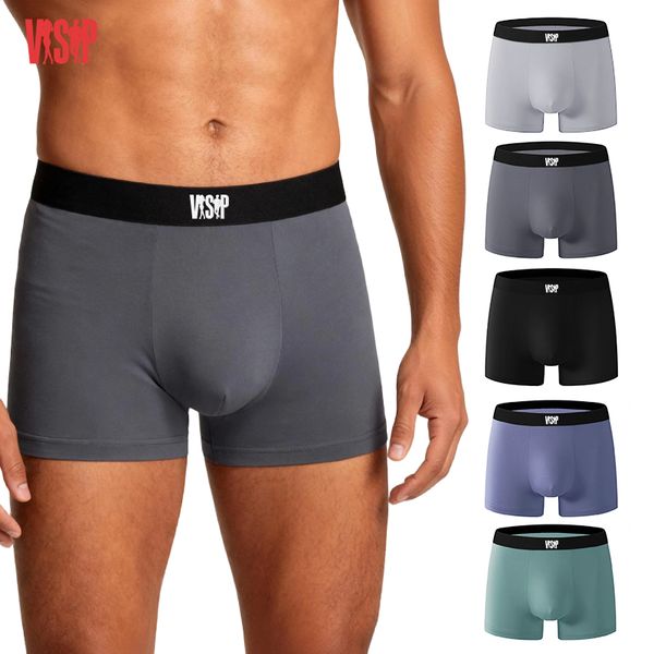 VSP Men's Underwear Micro Modal Trunks Soft Microfiber Boxer Briefs 5Pack