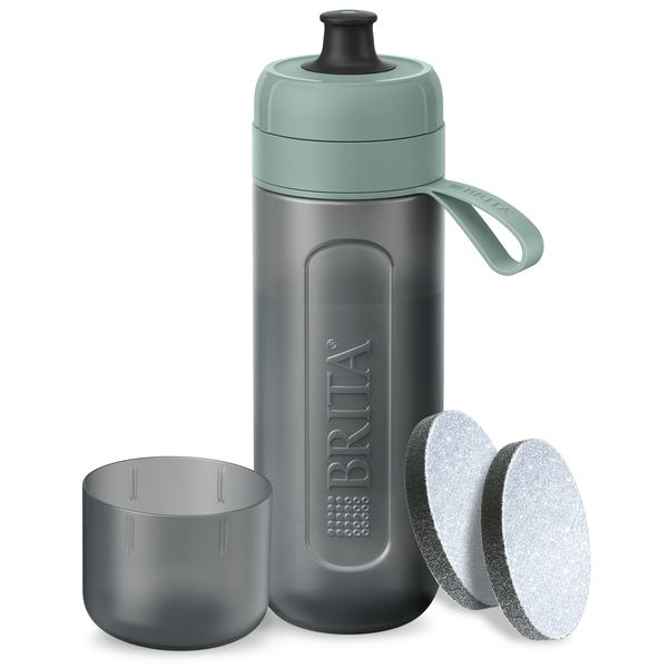 BRITA Active Water Filter Bottle Darkgreen 600ml incl. 2x MicroDisc filters