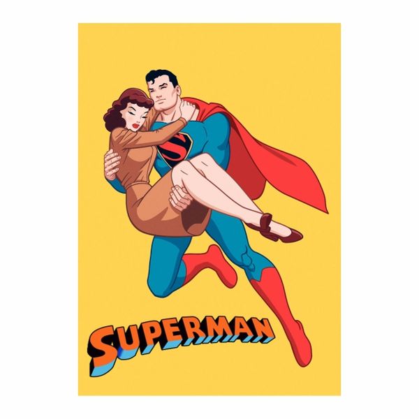 Superman Yellow Splash - A1 Poster