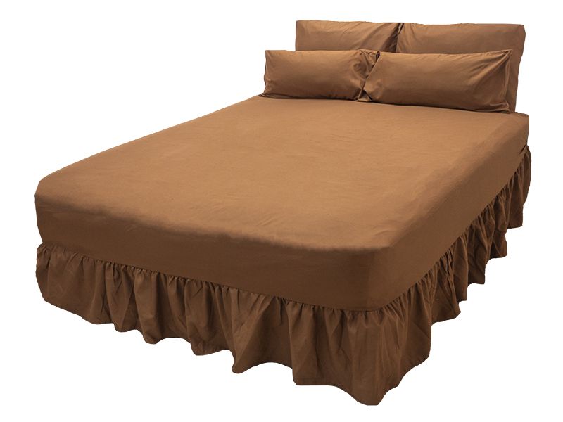 Simply Sleep - Polyester 90 GSM - 05 Piece Combo Set - Downtown Brown