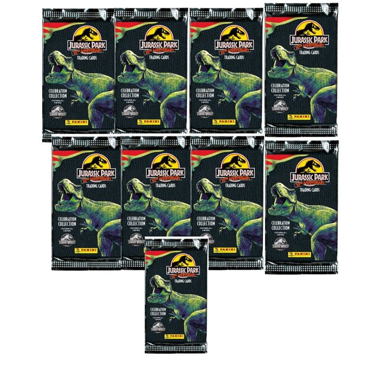 Panini Jurassic Anniversary Trading Cards10 Packet Bundle - 60 cards ...