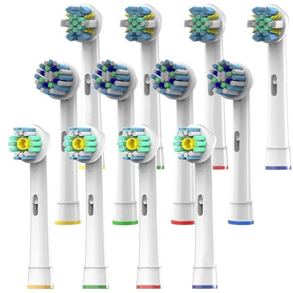 PA Toothbrush Heads for Oral B Cross, Pro White &amp; FlossAction - 12 Pack