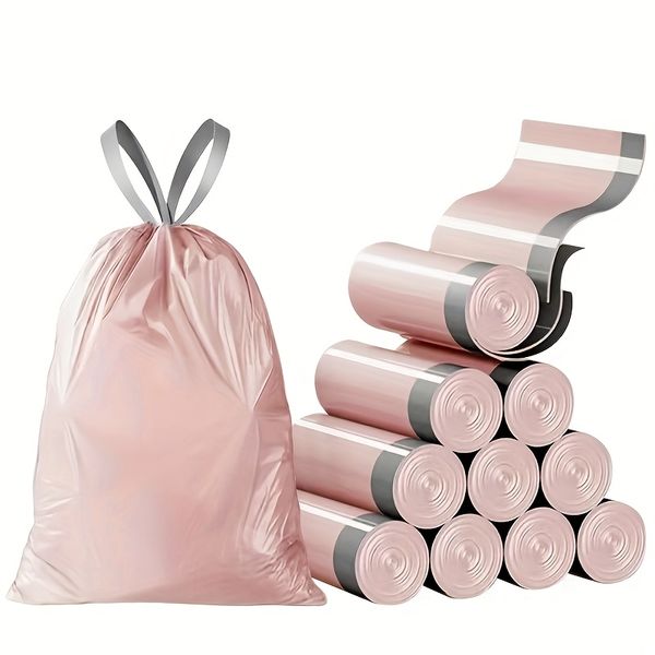 100 Pieces Pink Garbage Bags