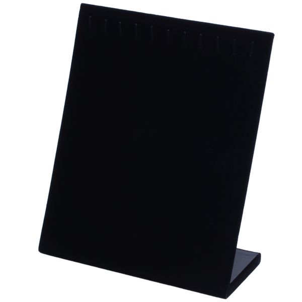 11 Hooks Velvet Jewelry Rack Organizer Holder Display, Black
