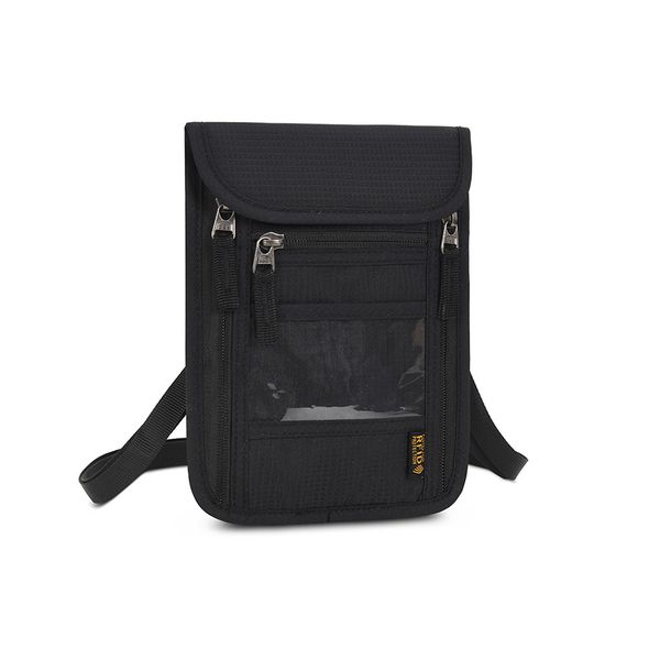 Multifunctional Travel Neck Pouch Passport Holder with RFID Blocking