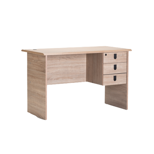 120 Deluxe 3 Drawer Desk - Light Oak