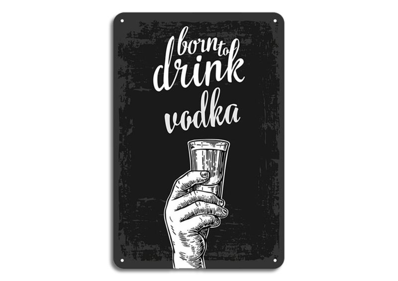 Retro Vintage Decorative Wall Metal Plate Sign - BTD Vodka