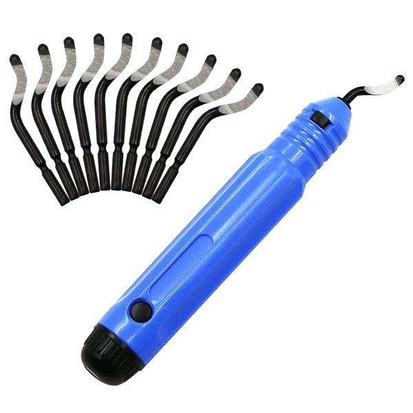 Tool Rotary Hand Held Deburrer with Replacement Blades Set of 11 (13cm)