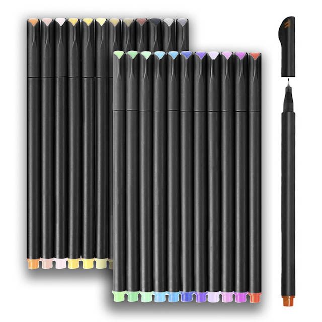 Oribibi - Fine Point Pens / Fine Tip Pen Set / Fineliners (24 pens ...