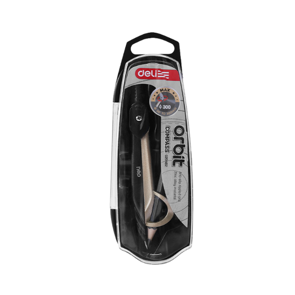 DELI Metal Compass Set with Pencil - Silver &amp; Gold Random Color Pack