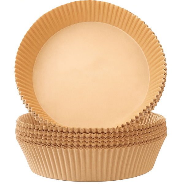 100-Pack Paper Baking Disposable Round Liners - Brown