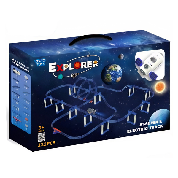 Explorer 122pc Electric Race Track Building Set - Toy for Boys
