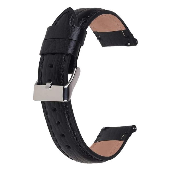 Killer Deals 22mm Universal Watch QuickFit Synthetic Leather Strap- Black