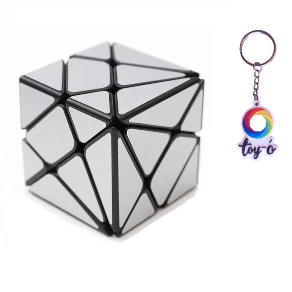 Toy-O SilverTransformer Speed Cube Educational Toy plus Toy-O keyring