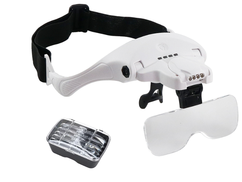ABTOR Portable Safety Goggles,with LED Illumination, Magnifying Glass