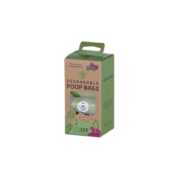 Bark&amp;Bite Biodegradable Dog Poop Bags, Premium, Extra Thick - 120 Bags