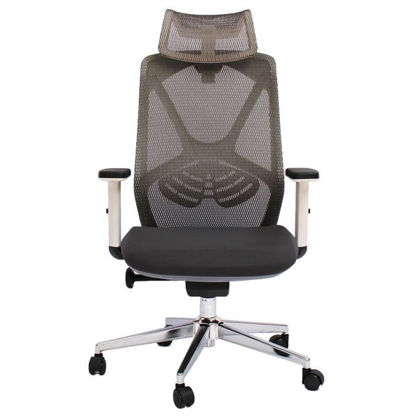 Office Chairs - High Back Revolving - Grey / white Colour