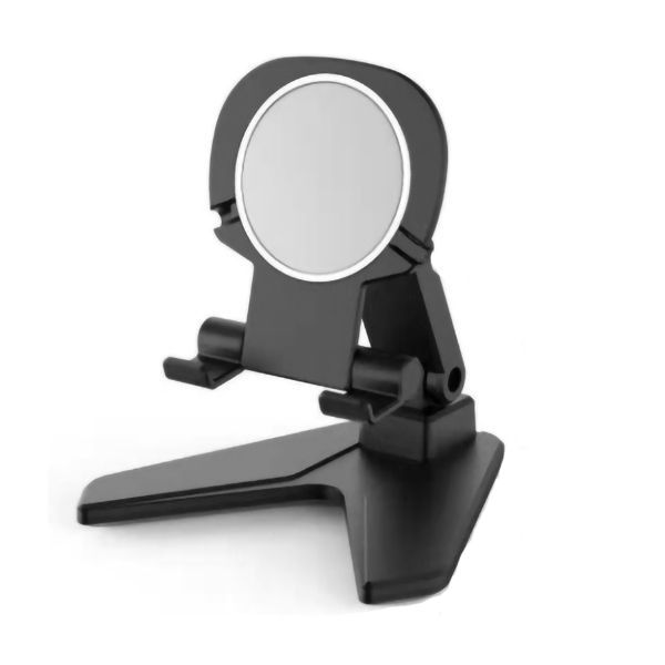 Multipurpose Foldable Phone Bracket Holder &amp; Safe Charger Stand - Black