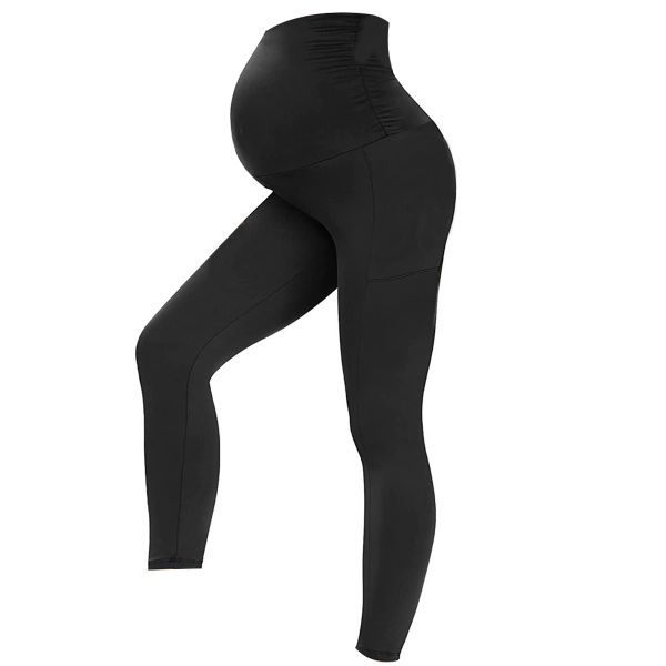 Women's Maternity Leggings with Over-The-Belly Support Soft