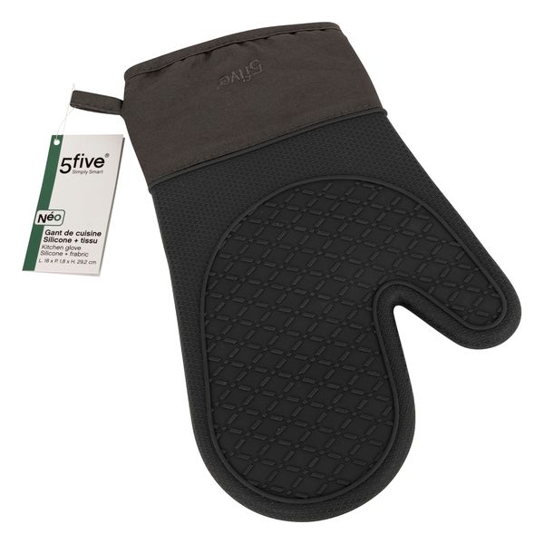 5five Black Cotton Kitchen Glove