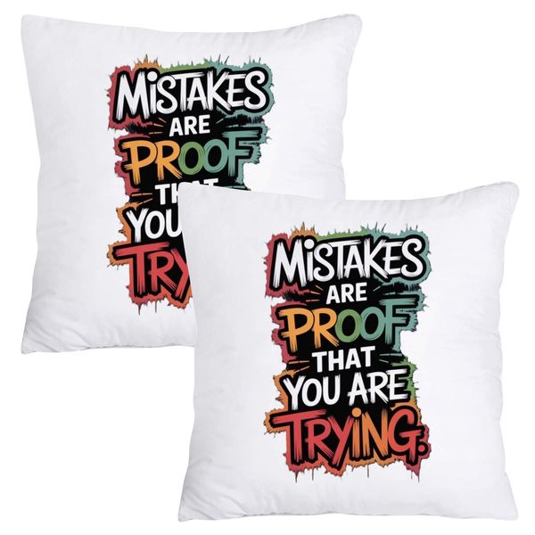 Scatter Cushion Cover Set (50cmx50cm) - Mistakes are proof that you are