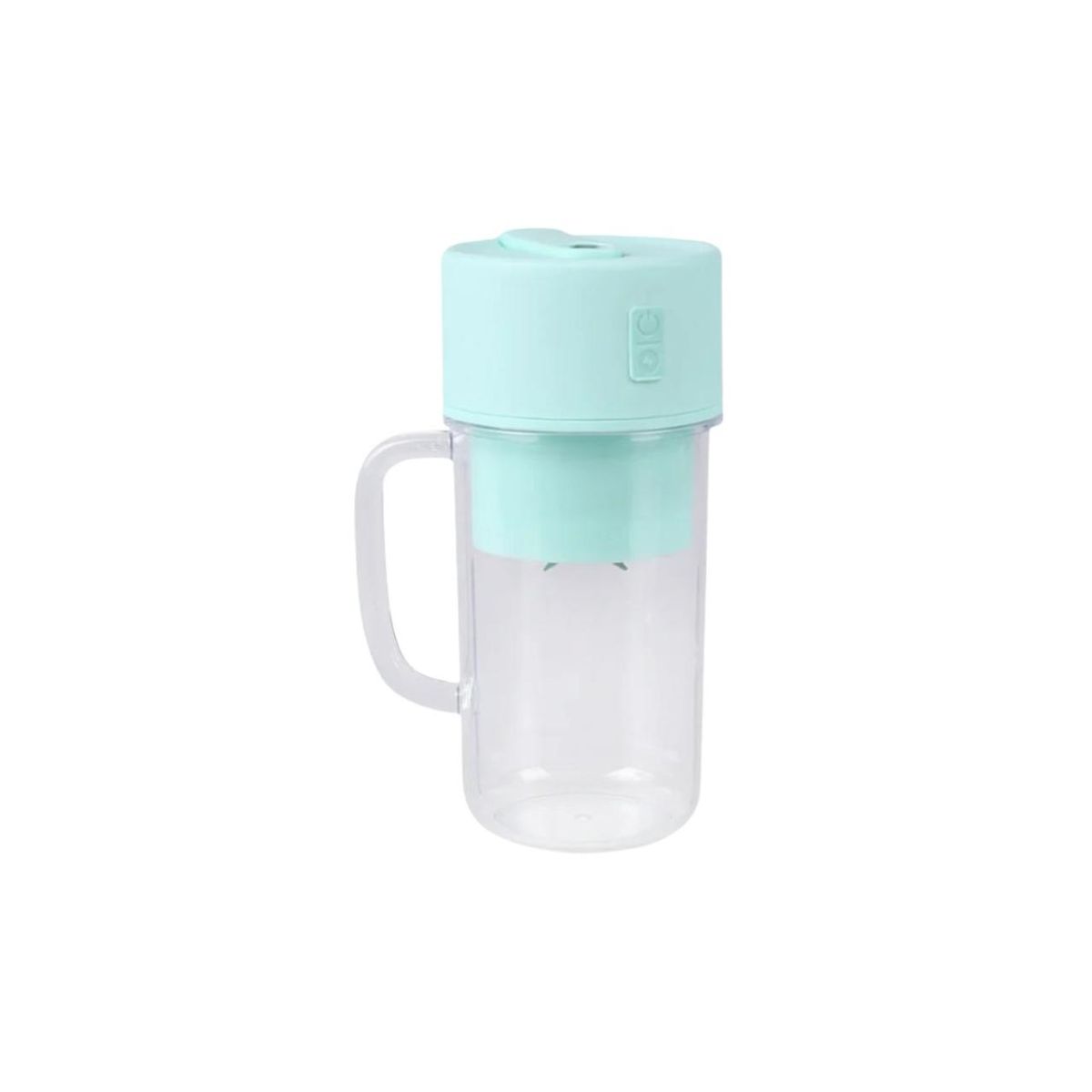 Green Portable & Rechargeable Juice Blender Cup - 420ml with Straw