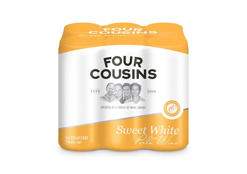 Four Cousins Sweet White Perl Cans - 6 x 250ml