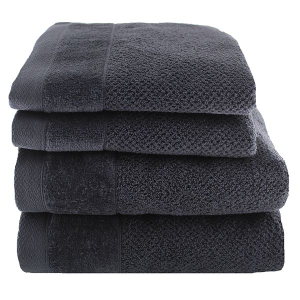Wedgewood Collection - 550gsm - Charcoal - 2 Hand Towels, 2 Bath Sheets