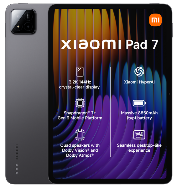 Xiaomi Pad 7 8GB+256GB Wi-Fi Only Tablet - Grey + Floating Keyboard