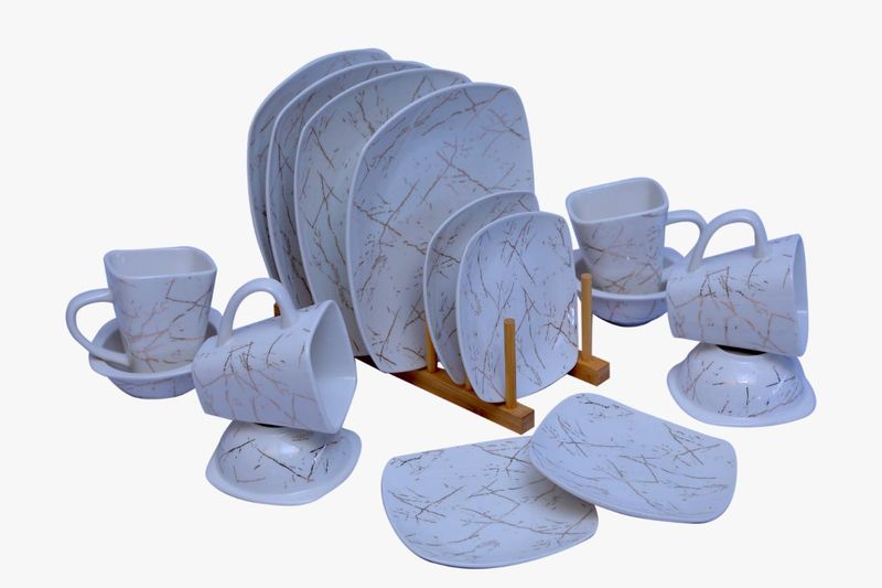 Zamudi 16pcs Marble Design Ceramic Dinner Set