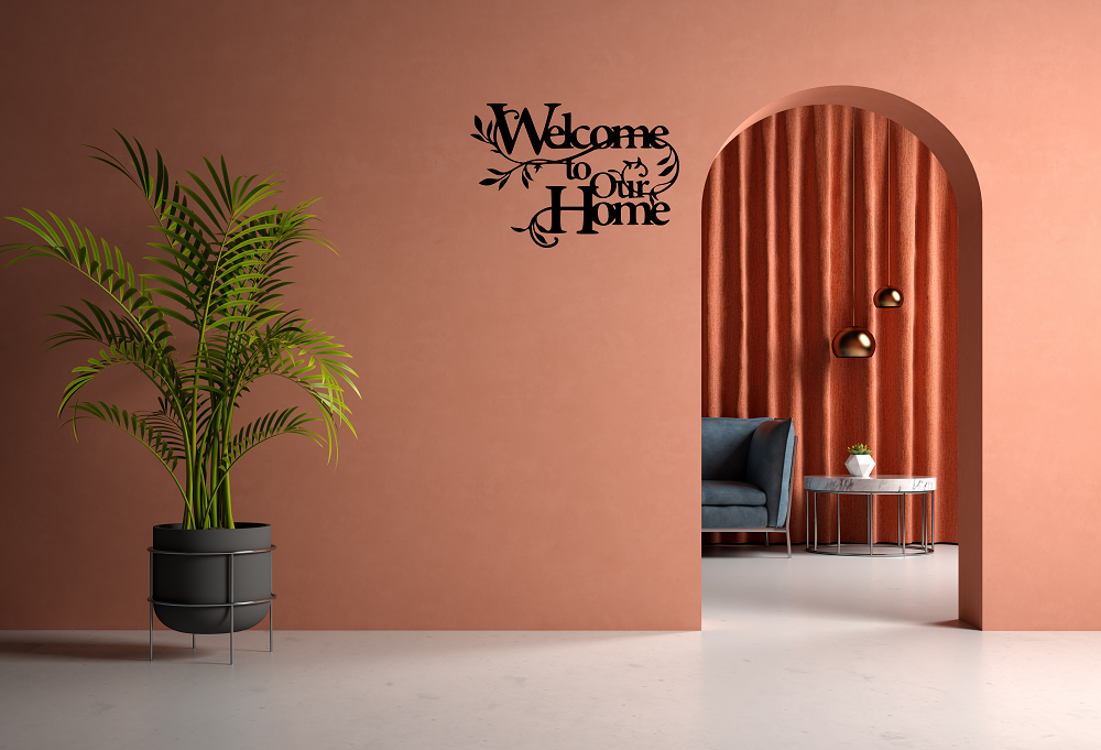 Black Vinyl Home Decor Wall Art - Welcome To Our Home