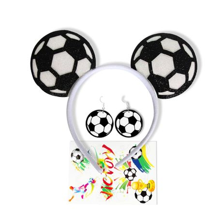2026 World Cup Soccer Headband & Soccer Earrings + 5Pcs Soccer Stickers Image