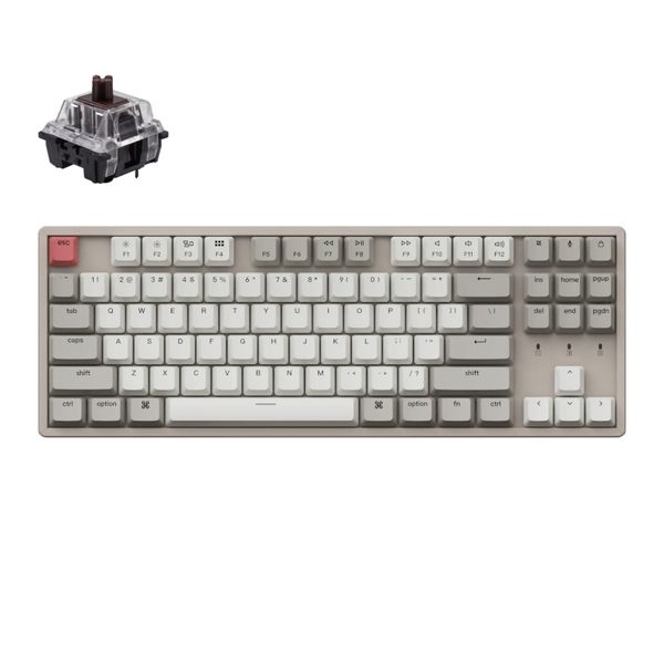Keychron K8 87-Key Alu-Frame Mechanical Wireless Keyboard - Brown Switches