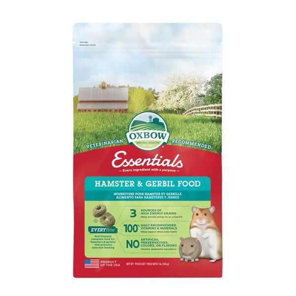 Oxbow Essentials Hamster &amp; Gerbil Food (454g)