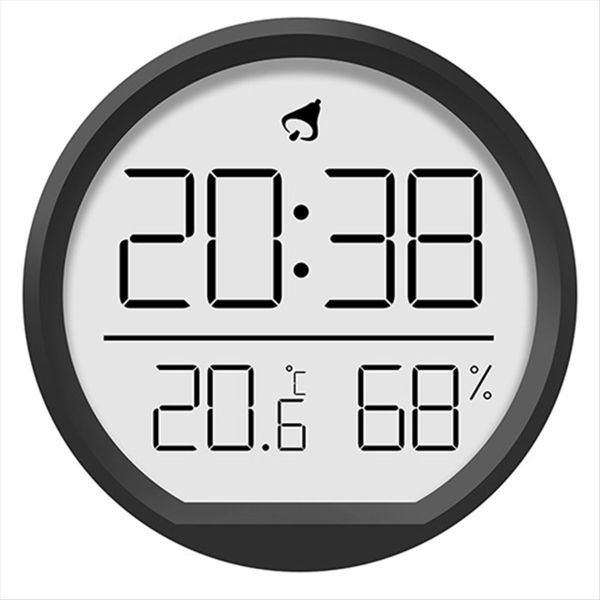 Led Digital Wall Clock Temperature Humidity Date Display Electronic B