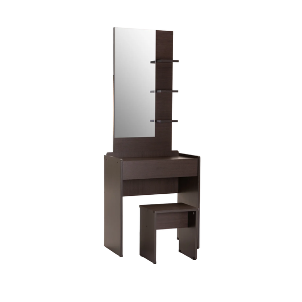 Wenge/White/Light Oak Mirror Attachable Dressing Table &amp; Stool