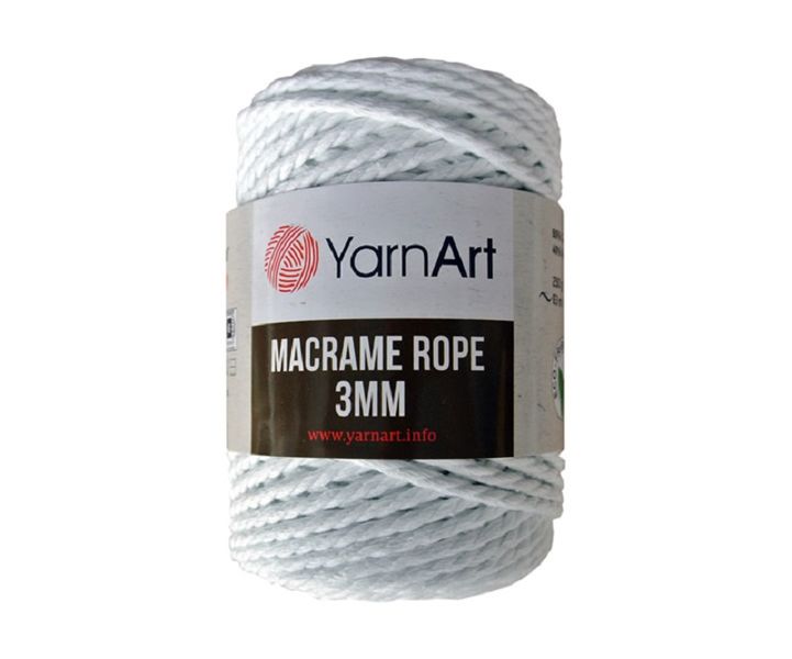 YarnArt Macrame Cord 3MM 250g Pack of 4 - White - 751