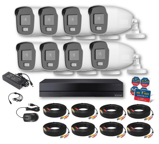 Hi-Vision 8 Channel Kit Turbo DVR with 4 Cameras FULL COLOR