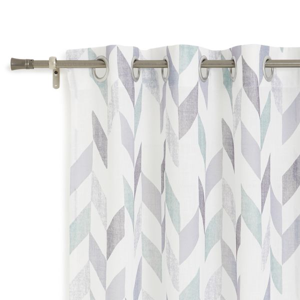 George &amp; Mason - Chevron Dolly Eyelet Unlined Curtain