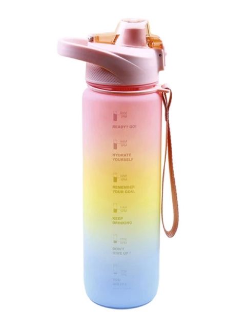 1L Water Bottles With Straw, Multicolor Large Capacity