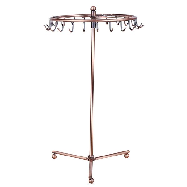 23-Hooks Metal Rotating Jewelry Display Rack for Pendant Bracelet Earring