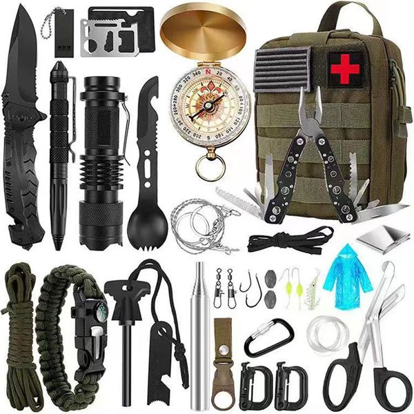 Outdoor Survival Gear Kit - 008 Green