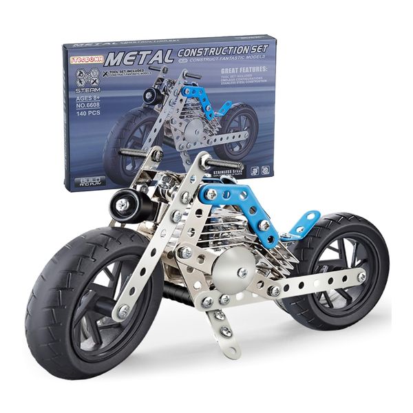 Motorcycle Model, Construction Projects STEM Toys-140 Pieces